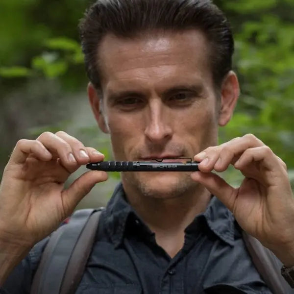 GPCA GP 1945 Bolt-Action Pen PRO — Titanium & Aluminum EDC — side view