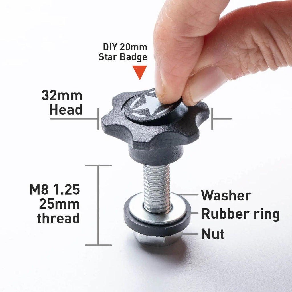 GPCA GP-Star Versatile Quick-Release Thumbscrew Set — side view
