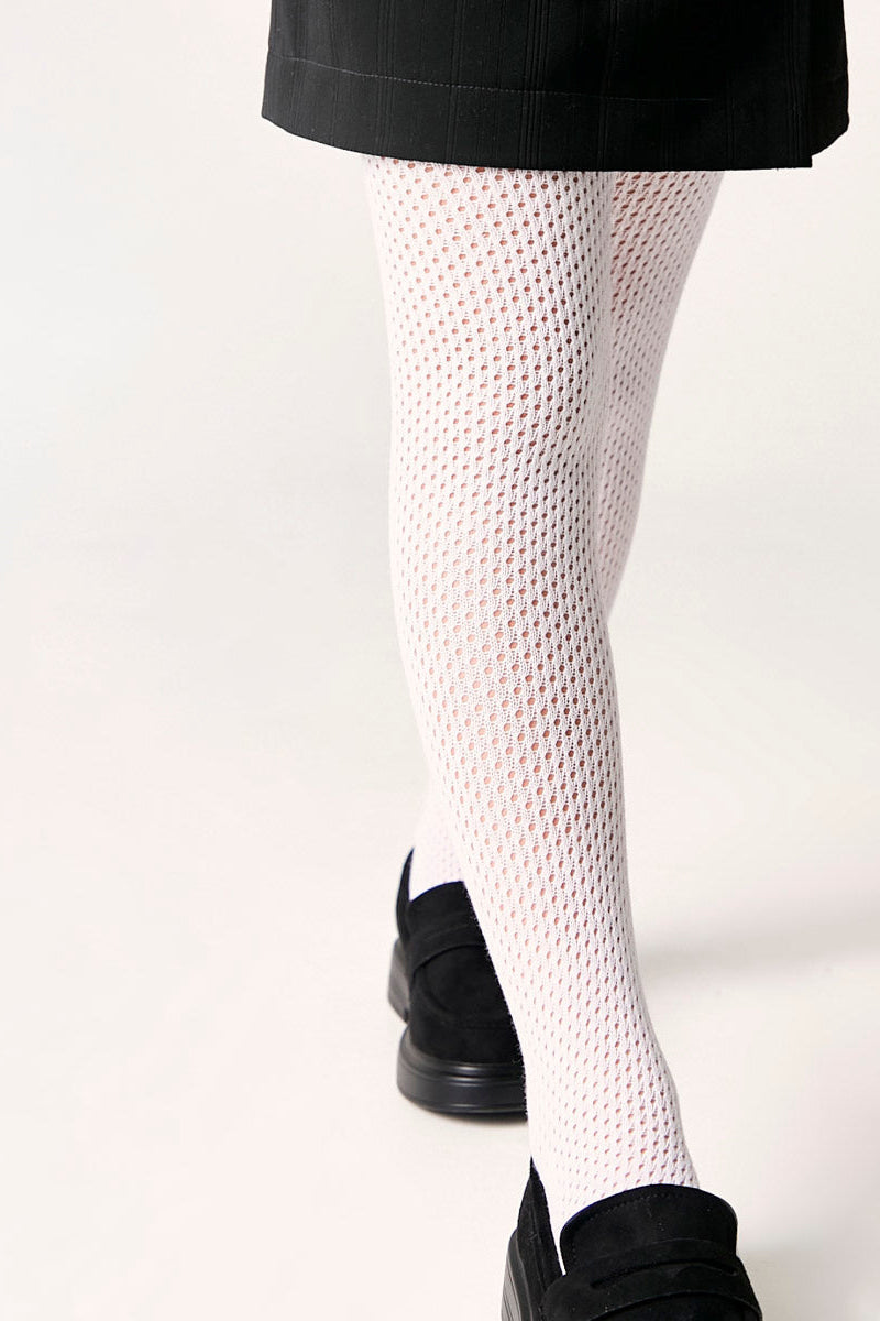 TheRanok.com Conte-Kids Cotton Tights Miss 616 - Mesh Pattern — side view