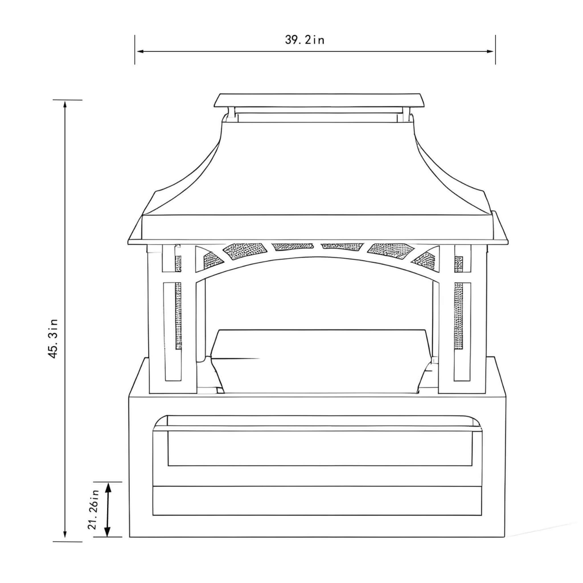 Alora 40-Inch Outdoor Steel Wood-Burning Backyard Fireplace Fire Pit (SAK45758) – SAKSBY WHOLESALE, view 12