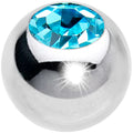 BodyCandy 3mm Stainless Steel Aqua Gem Replacement Ball — main product shot