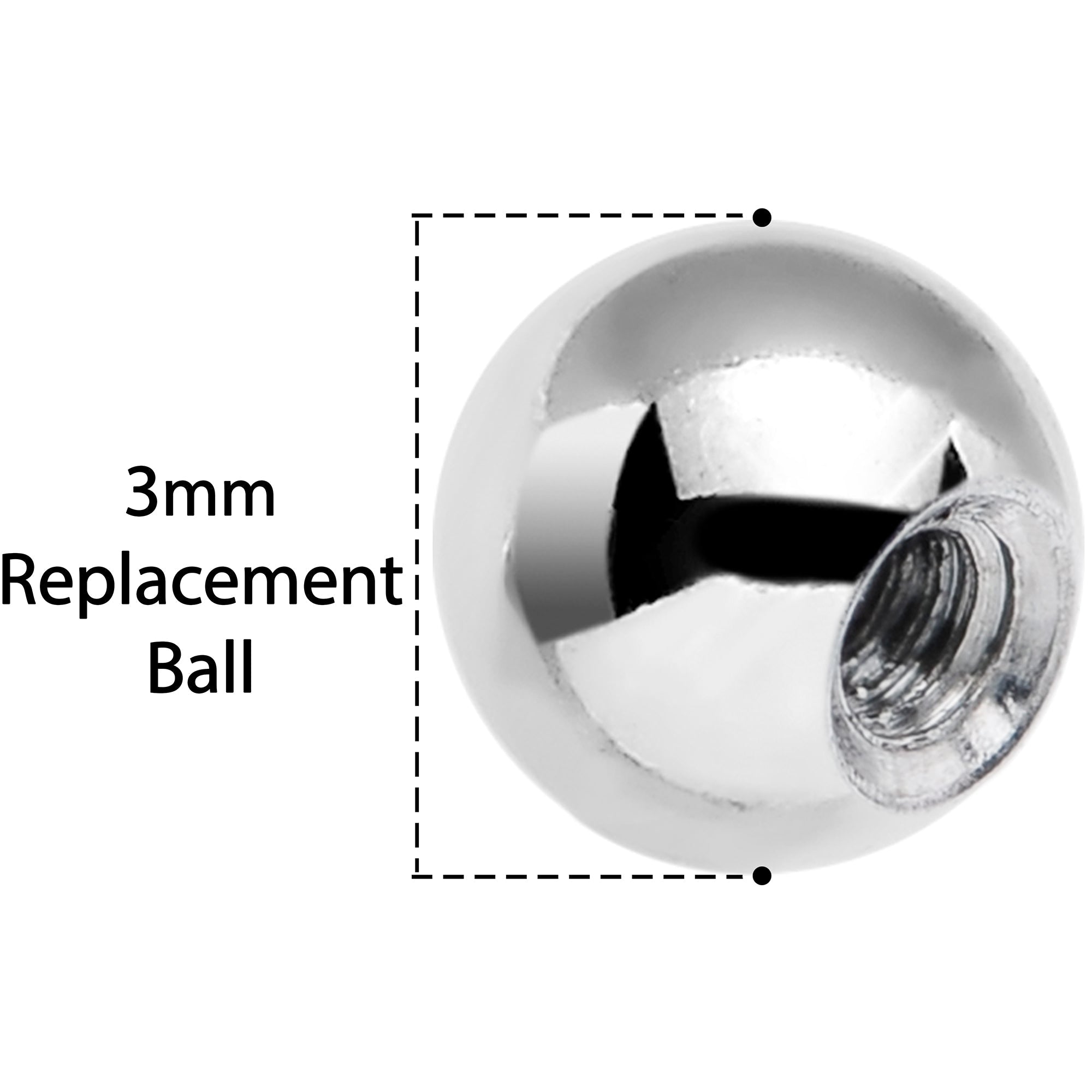 BodyCandy 3mm Stainless Steel Aqua Gem Replacement Ball — lifestyle context
