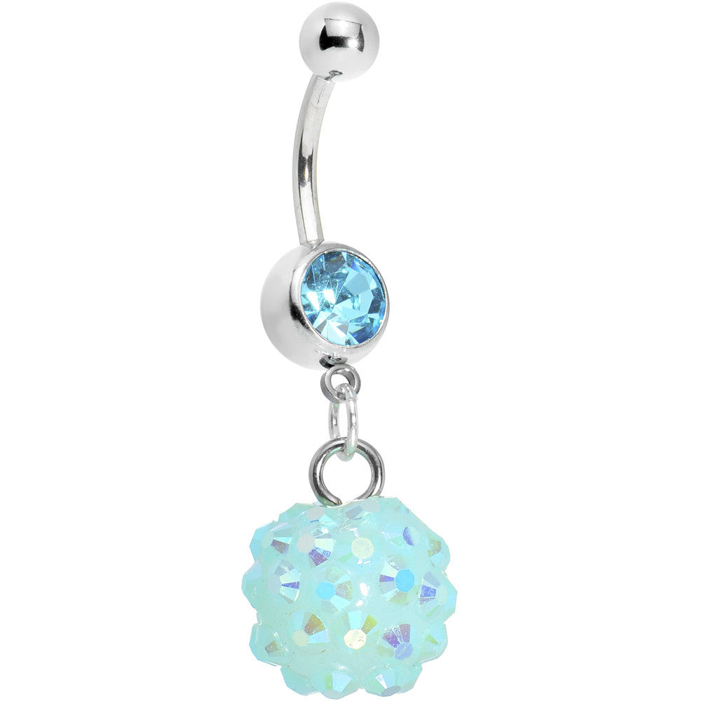 BodyCandy Aqua Gem Cluster Belly Ring — main product shot