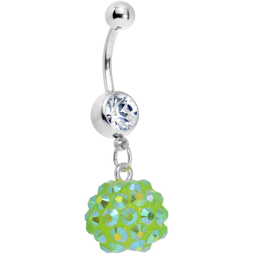 BodyCandy Green Gem Cluster Belly Ring — main product shot