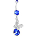 BodyCandy Blue Gem Crystalline Butterfly Dangle Belly Ring — main product shot