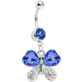 BodyCandy Sapphire Gem Heart Winged Butterfly Belly Ring — main product shot
