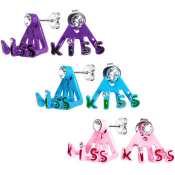 BodyCandy Seal it With a Kiss Stud Earring Set — detail close-up