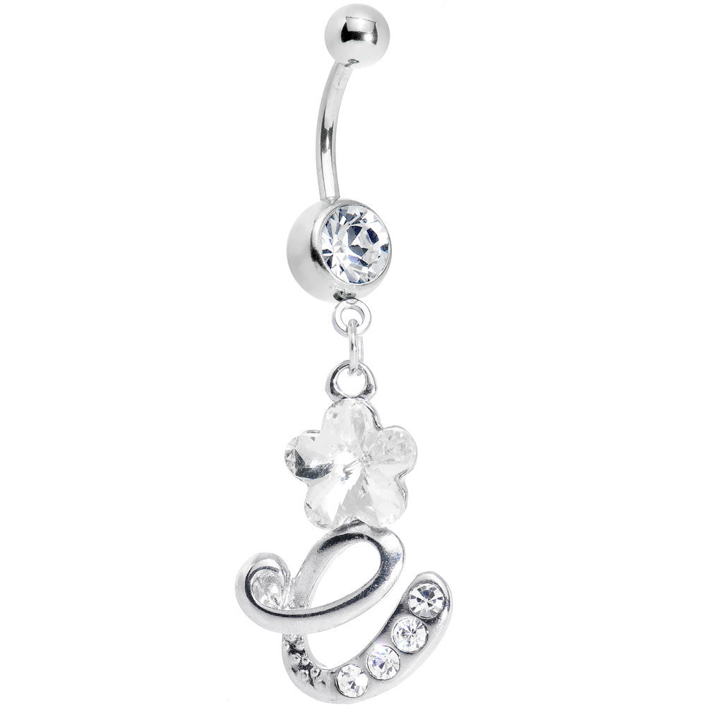 BodyCandy Crystalline Gem Flower Flourish Belly Ring — main product shot