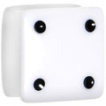 BodyCandy 20mm White Acrylic Square Dice Saddle Plug — main product shot