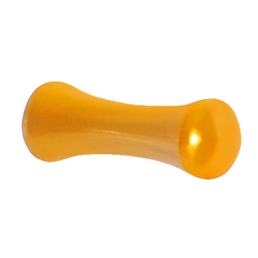 BodyCandy 8G Honey Yellow Metallic Pearl Acrylic Saddle Plug — main product shot