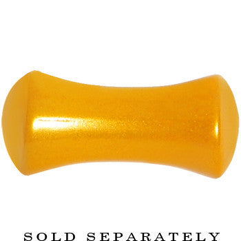 BodyCandy 4G Honey Yellow Metallic Pearl Acrylic Saddle Plug — detail close-up