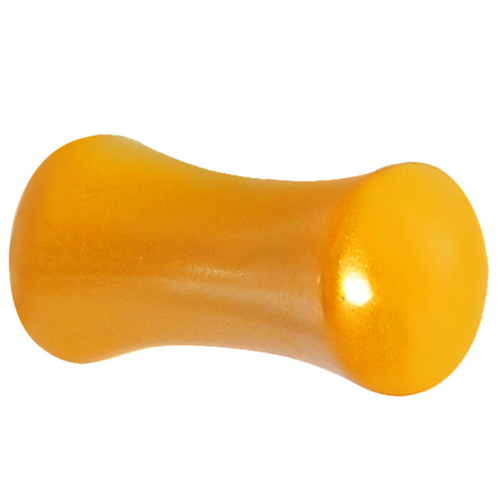 BodyCandy 4G Honey Yellow Metallic Pearl Acrylic Saddle Plug — main product shot