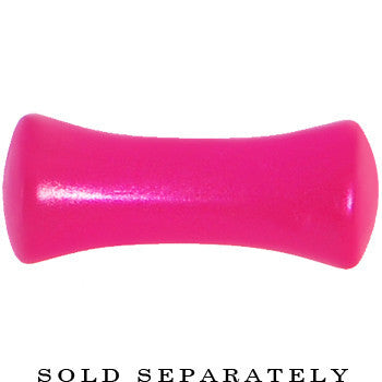 BodyCandy 6G Hyacinth Pink Metallic Pearl Acrylic Saddle Plug — detail close-up