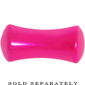 BodyCandy 4G Hyacinth Pink Metallic Pearl Acrylic Saddle Plug — detail close-up
