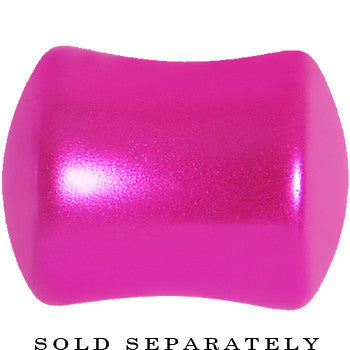 BodyCandy 1/2 Hyacinth Pink Metallic Pearl Acrylic Saddle Plug — detail close-up