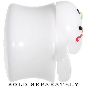 BodyCandy 5/8 White Acrylic Berry Polka Dot Bow Saddle Plug — lifestyle context