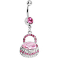 BodyCandy Pink Gem Pretty Purse Dangle Belly Ring — main product shot