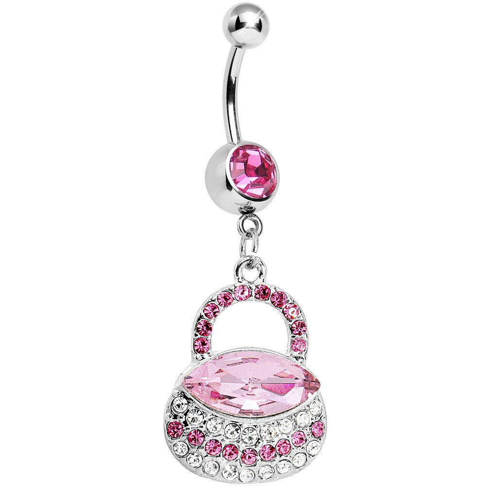 BodyCandy Pink Gem Pretty Purse Dangle Belly Ring — main product shot