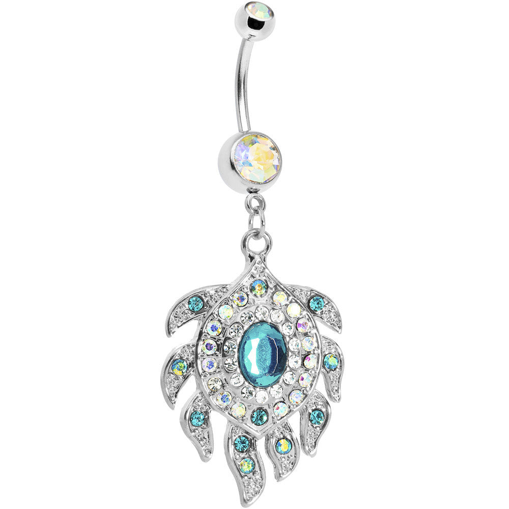BodyCandy Aurora Gem Sea Flower Belly Ring — main product shot