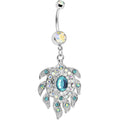 BodyCandy Aurora Gem Sea Flower Belly Ring — main product shot