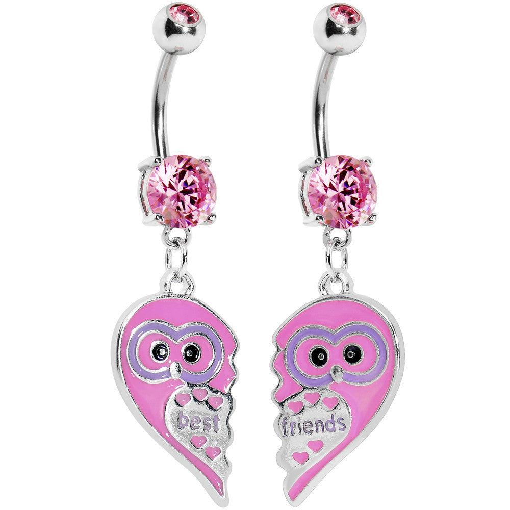 BodyCandy Owl Best Friends Belly Ring Set — main product shot