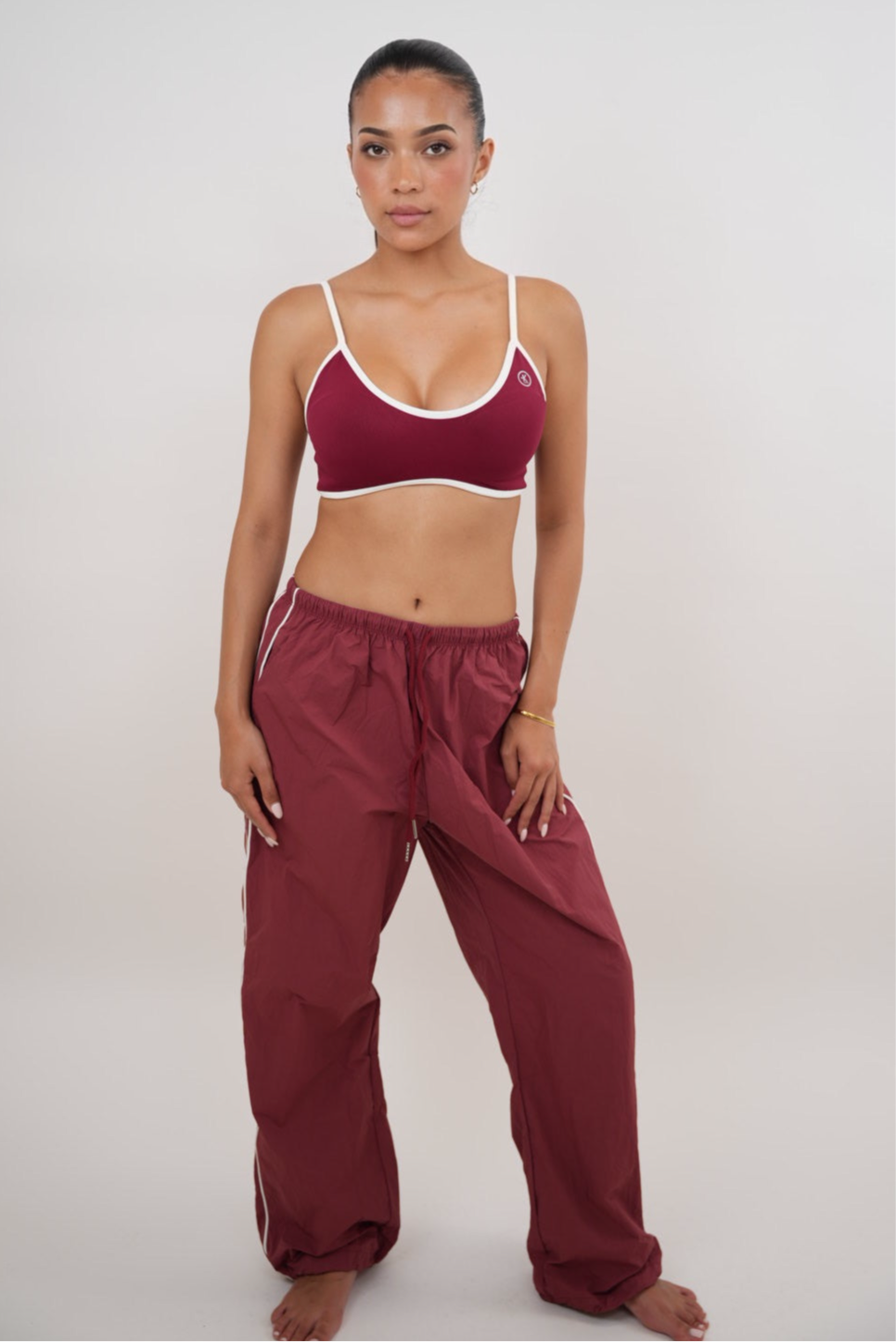 KIMITH BRAND I Accept Change with Grace Red Versatile Relaxed Fit Pant — main product shot