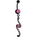 BodyCandy Pink Double Swirl Belly Ring — main product shot