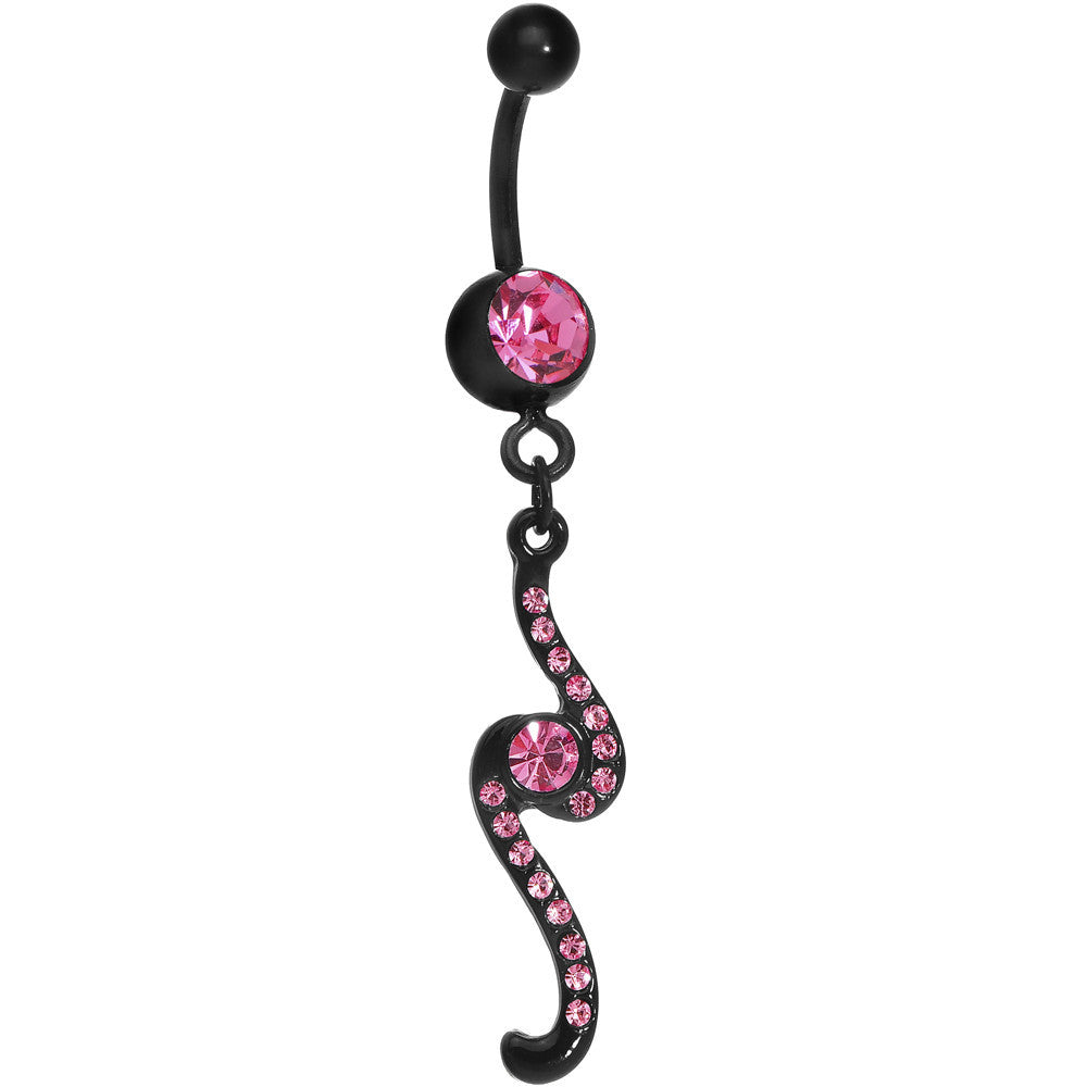 BodyCandy Pink Double Swirl Belly Ring — main product shot