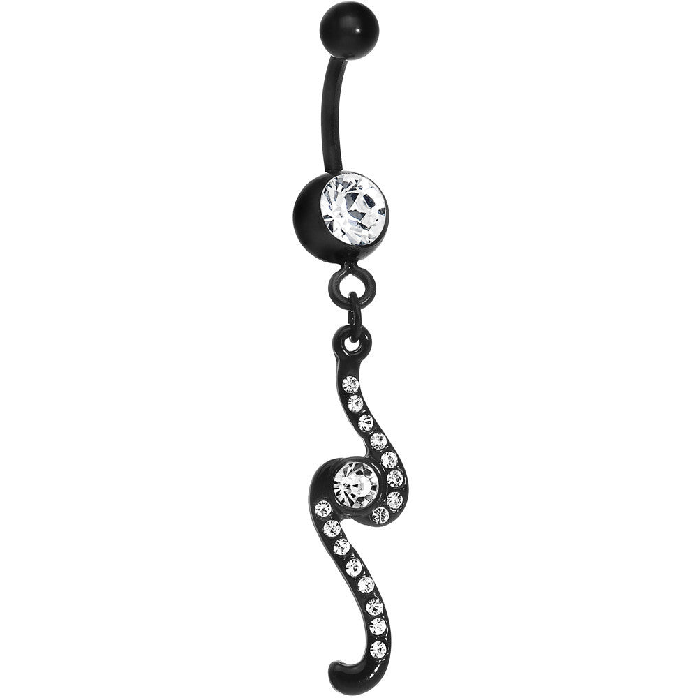 BodyCandy Clear Double Swirl Belly Ring — main product shot