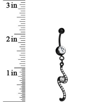 BodyCandy Clear Double Swirl Belly Ring — detail close-up