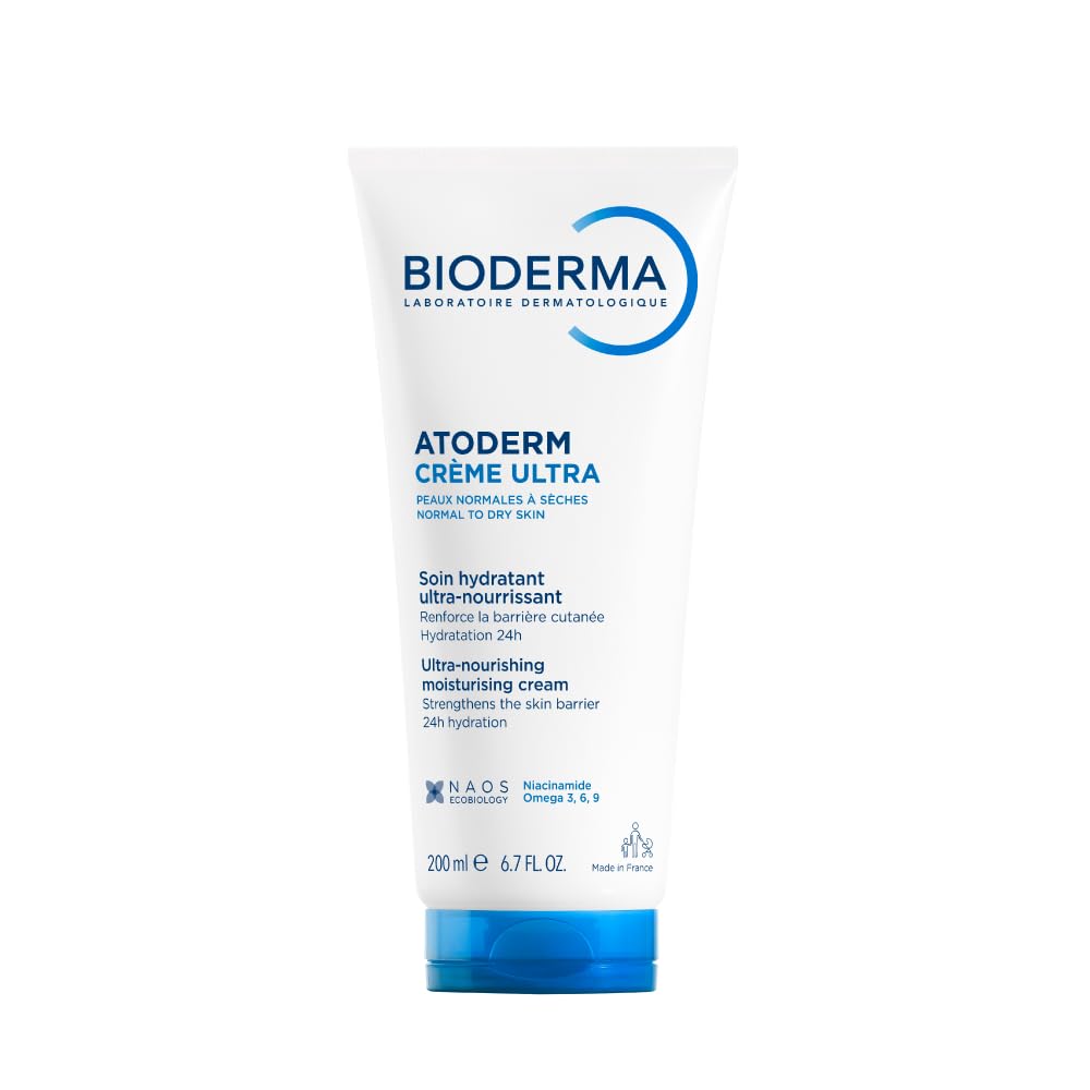 Bioderma Atoderm Ultra Moisturizing Cream for Dry Skin - Gentle, Non-Comedogenic, 6.76 fl oz