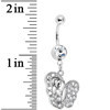 BodyCandy Abstract Crystalline Butterfly Belly Ring — lifestyle context
