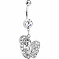 BodyCandy Abstract Crystalline Butterfly Belly Ring — main product shot