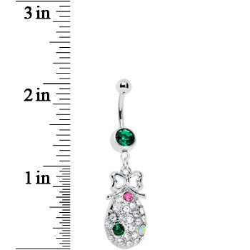 BodyCandy Sparkling Pineapple Belly Ring — detail close-up