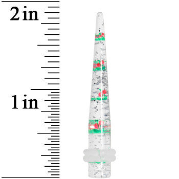 BodyCandy 2G Clear Acrylic Glitter Cherry Confetti Taper — lifestyle context