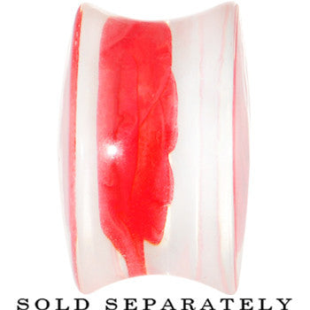 BodyCandy 18mm Clear Acrylic Red Floating Rose Flower Saddle Plug — lifestyle context
