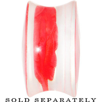 BodyCandy 20mm Clear Acrylic Red Floating Rose Flower Saddle Plug — lifestyle context