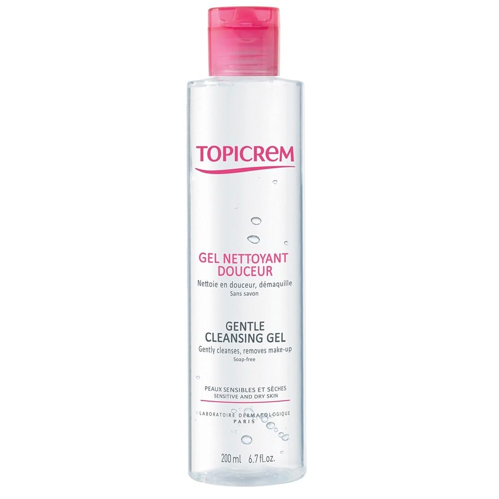Topicrem Gentle Cleansing Gel for Body and Hair - Sensitive Skin Care, Paraben-Free, Dermatologically Tested