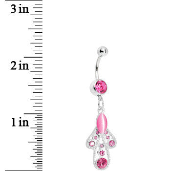 BodyCandy Pink Moonlit Enchantment Belly Ring — detail close-up