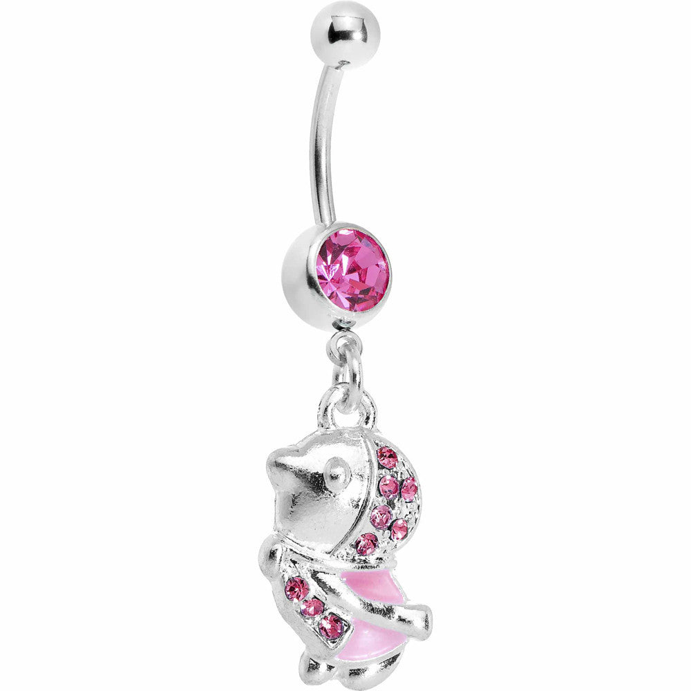 BodyCandy Pink Gem Bundle Up Winter Belly Ring — main product shot