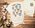 A Blessed Texas Mess Boutique You are Smiley faces Bible Versus Mental Health Comfort Colors — main product shot