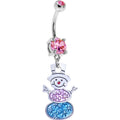 BodyCandy FESTIVE SNOWMAN Dangle Belly Ring — main product shot