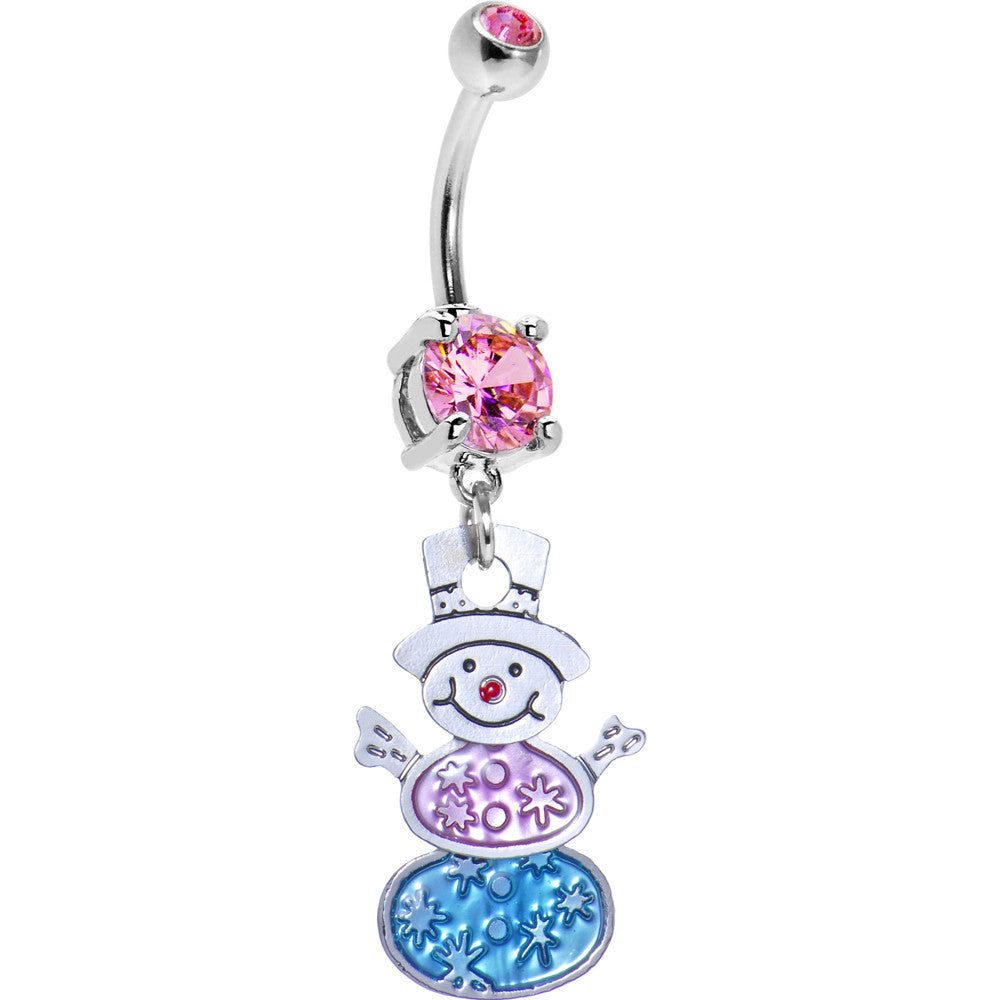 BodyCandy FESTIVE SNOWMAN Dangle Belly Ring — main product shot