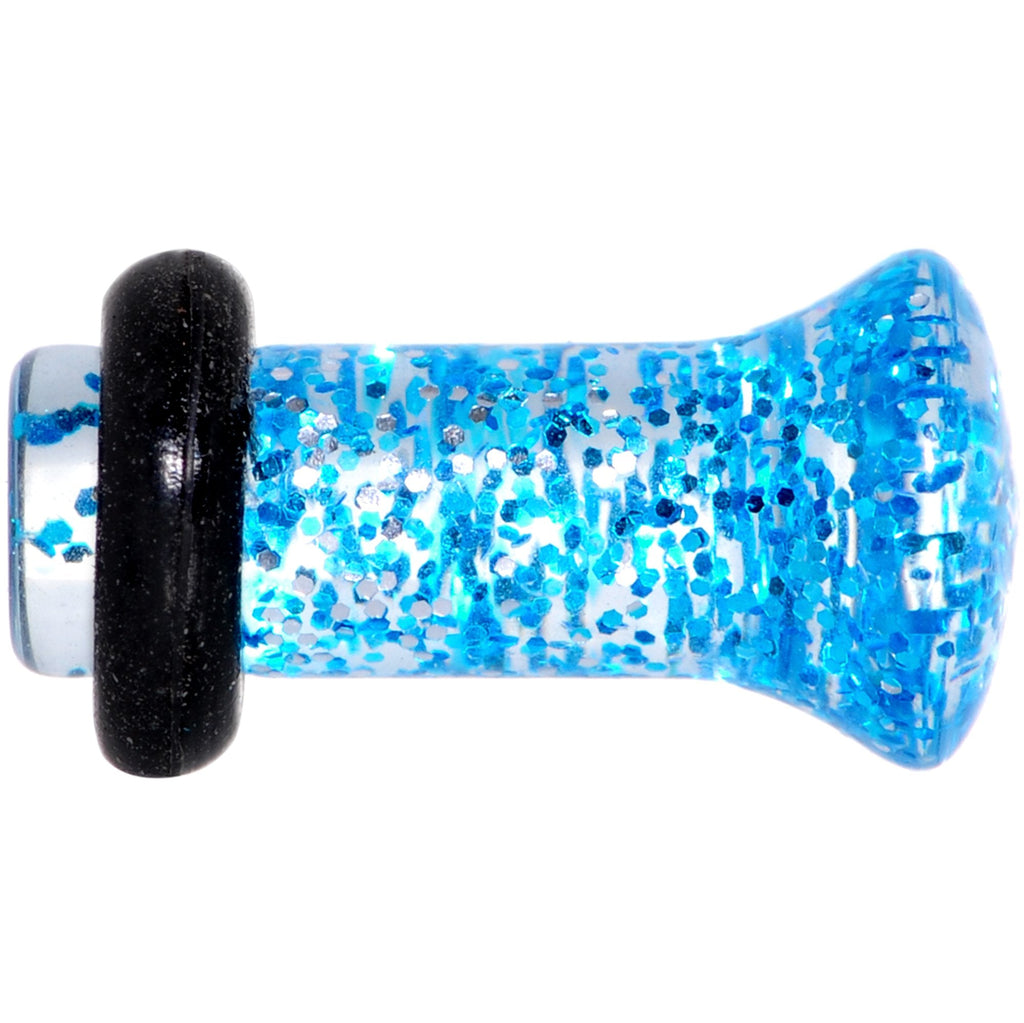 BodyCandy 6G Blue Acrylic Ultra Glitter Plug Set — lifestyle context
