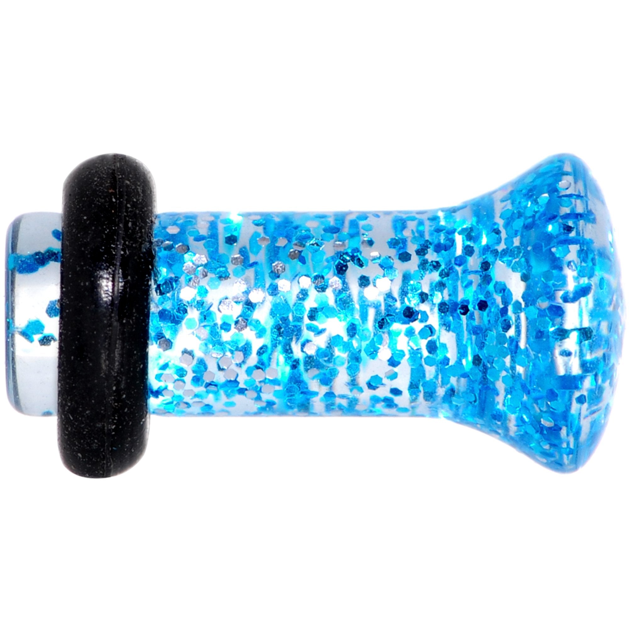 BodyCandy 6G Blue Acrylic Ultra Glitter Plug Set — lifestyle context