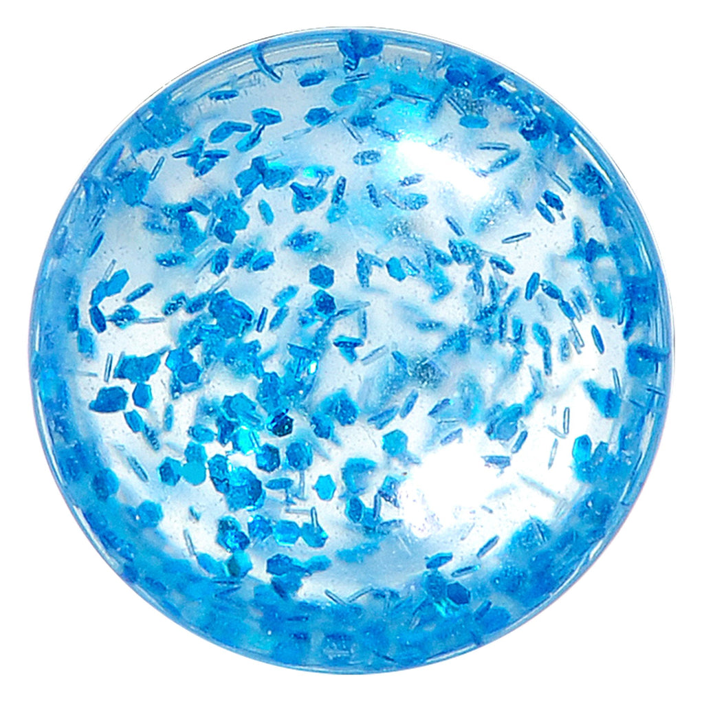 BodyCandy 6G Blue Acrylic Ultra Glitter Plug Set — side view