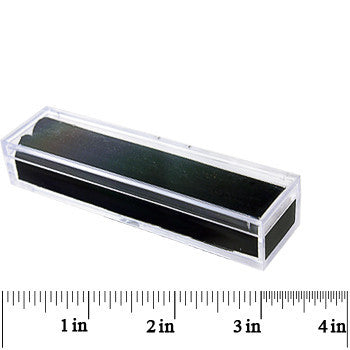 BodyCandy 1x3.5 Clear Acrylic Gem Box with Black Velvet Lining — detail close-up