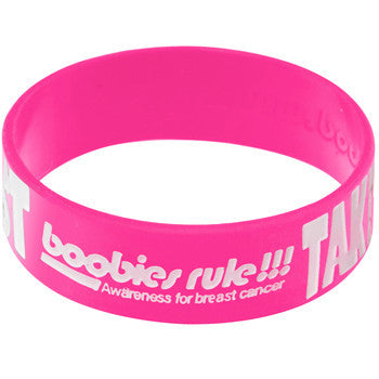 BodyCandy Pink White Take a Test, Save a Breast Awareness for Breast Cancer Bracelet — lifestyle context