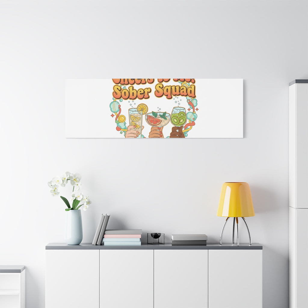 Cheers to Me Sober Squad Canvas | Dry January Mocktail Art