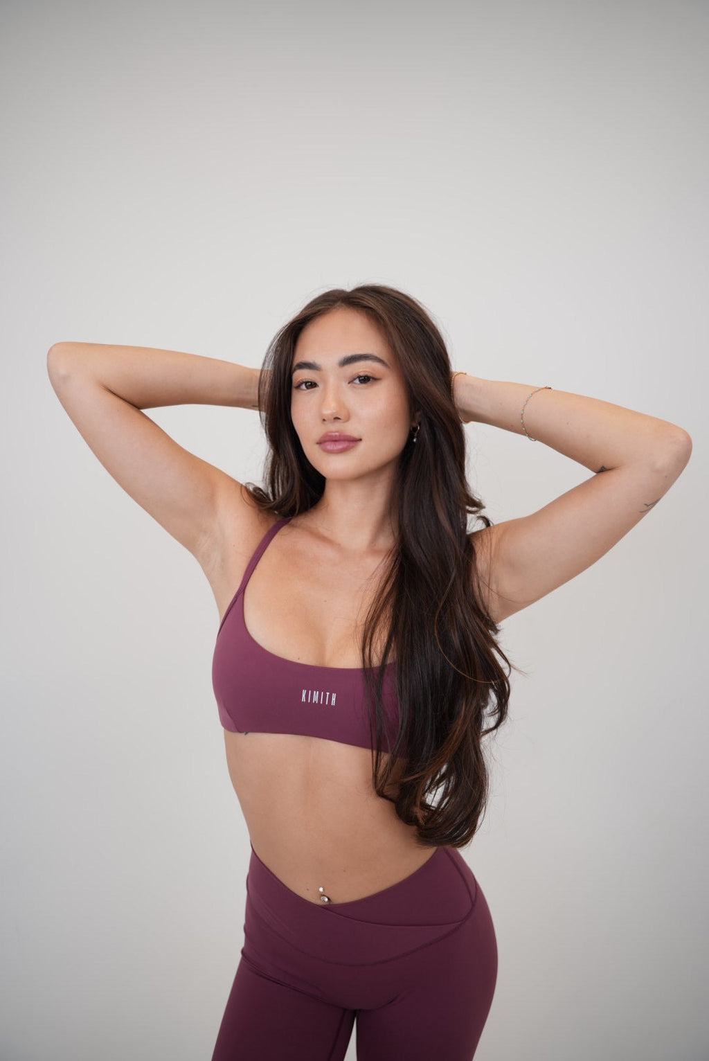 KIMITH BRAND My Time Is Divine Plum Sculpt V-Waist Legging — back view